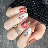 Merry Gnome Plaid Nail Wraps