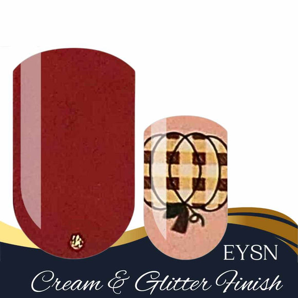 Pumpkin & Spice Plaid Nail Wraps