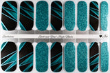 Teal Inferno Nail Wraps