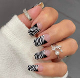 Zebra French Nail Wraps