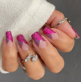 Magenta Ice French Nail Wraps