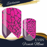 Magenta Ice French Nail Wraps