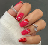 Cherry Glitz Nail Wraps