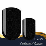 Black Glitter Nail Wraps