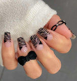 Gatsby Zebra French Nail Wraps