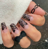 Gatsby Zebra French Nail Wraps