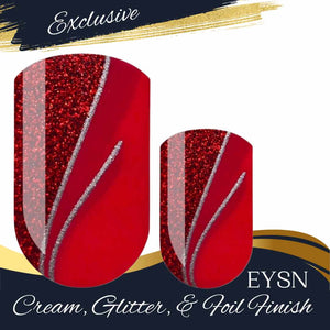 Cherry Glitz Nail Wraps