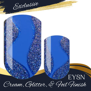 Cobalt Waverunner Nail Wraps