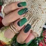 Emerald Glitz Nail Wraps