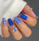 Cobalt Dazzle Nail Wraps