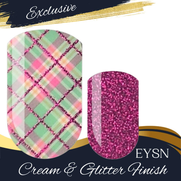 Watermelon Plaid Nail Wraps