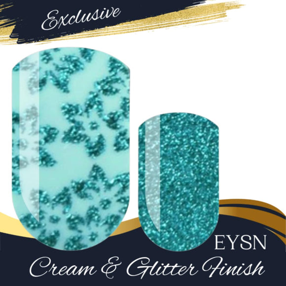 Teal Blooms Nail Wraps