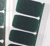 Emerald Glitz Nail Wraps