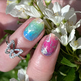 Butterfly Flurry Overlay Nail Wraps