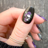 Skull Plaid Nail Wraps