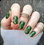 Emerald Plaid Nail Wraps