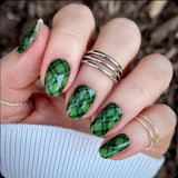 Emerald Plaid Nail Wraps