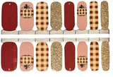 Pumpkin & Spice Plaid Nail Wraps