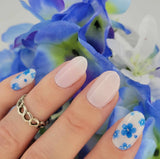 Forget Me Nots Gel Nail Wraps (NG190)