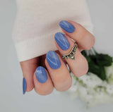 Denim Cats Eye Gel Nail Wraps (NG170)