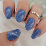 Denim Cats Eye Gel Nail Wraps (NG170)