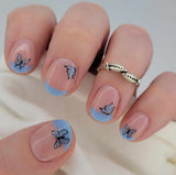 Fly Away French Gel Nail Wraps (NG287)