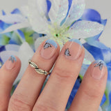 Fly Away French Gel Nail Wraps (NG287)