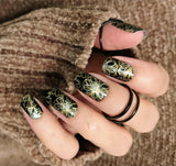 Blooming Midnight Nail Wraps