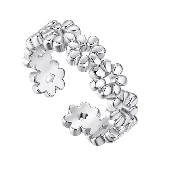 Toe Ring Flower (Sterling Silver)