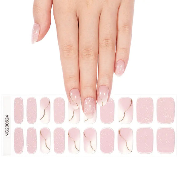 Whisper of Gold Gel Nail Wraps (NG624)