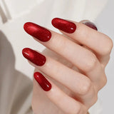 New! Scarlet Cats Eye Deluxe Semi-Cured Gel Nail Strips