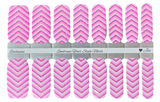 Posh Pink Chevron Nail Wraps