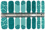 Teal Blooms Nail Wraps