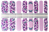 Lavender Butterfly Nail Wraps
