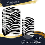 Zebra French Nail Wraps