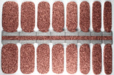 Rose Gold Glitter Nail Wraps