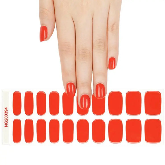 NEW Poppy Red Nail Wraps (NG394)