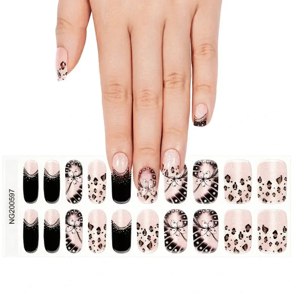 Leopard Glam Garden Gel Nail Wraps (NG597)