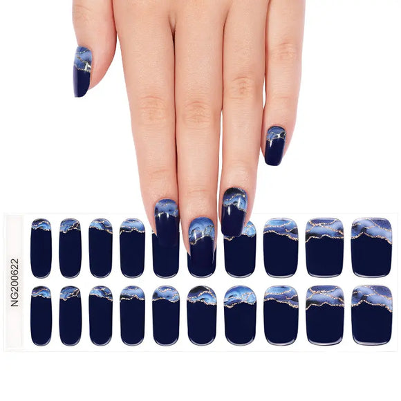 NEW Royal Wave Nail Wraps (NG622)