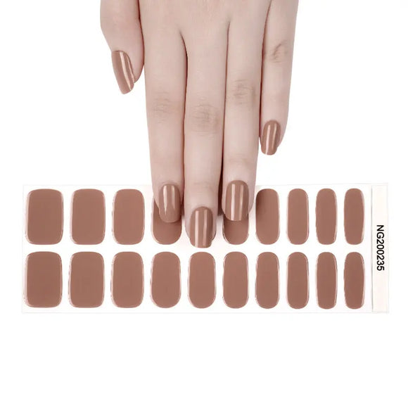 Rich Latte Gel Nail Wraps (NG235)