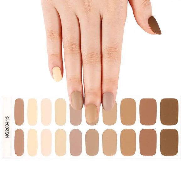 Cocoa & Cream Gel Nail Wraps (NG415)