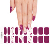 NEW Swirling Merlot Deluxe Semi-Cured Gel Nail Strips