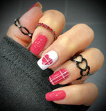 Plaid at Heart Nagelfolien