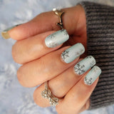 Minted Flurries Nail Wraps