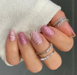 Rosy Dazzle Nail Wraps