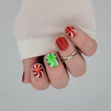 Candy Cane Twist Nail Wraps