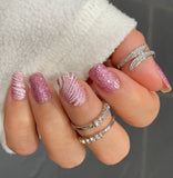 Rosy Dazzle Nail Wraps