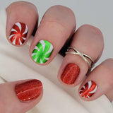 Candy Cane Twist Nail Wraps