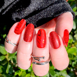 Red Whirl Nail Wraps