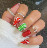 Candy Cane Twist Nail Wraps
